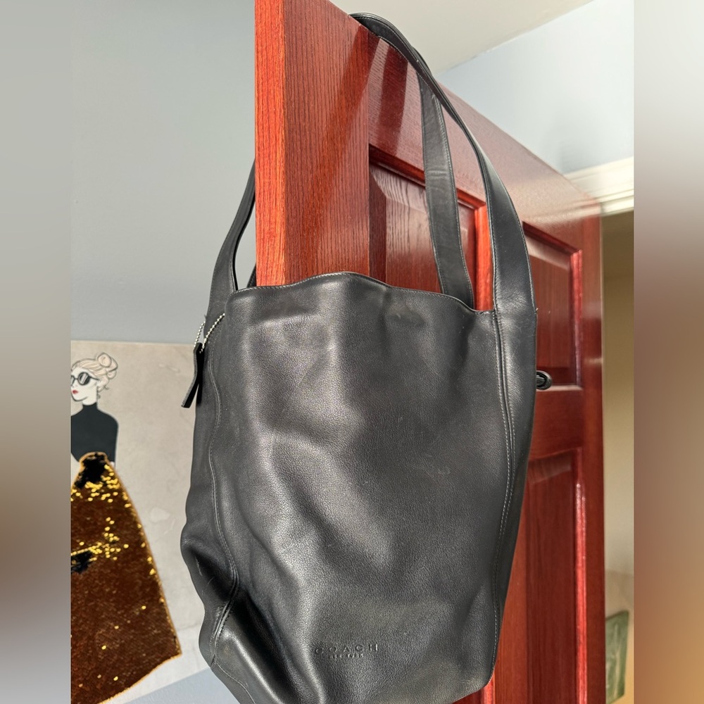 Coach leather bucket bag purse